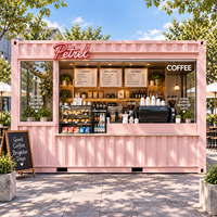 Conteneur personnalisé Café Location Maison conteneur modulaire préfabriquée Conteneur d'expédition bar Restaurant avec cuisine