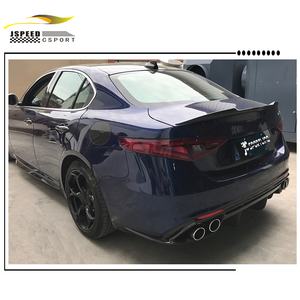 Diffusore paraurti posteriore in fibra di carbonio reale per <span class=keywords><strong>Alfa</strong></span> <span class=keywords><strong>Romeo</strong></span> Giulia 4 porte 2017-2020 - Product Image 2
