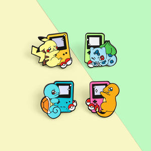 Pin esmaltado de Pika de dibujos animados, alfileres de solapa de Metal para ropa, venta al por mayor - Product Image 3
