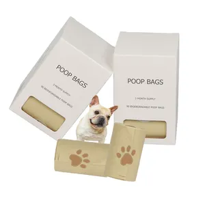ペットサプライヤーのための100% 生分解性堆肥化可能な犬のうんちバッグ環境にやさしいコーンスターチ廃棄物バッグ