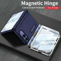 Étui de téléphone avec béquille magnétique intégrée et protection d'écran intégrée pour iPhone Duo