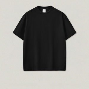 305gsm Thick 100% Cotton Knitted Short Sleeve T-Shirt Prime Quality Custom Logo Heavy <b>Weight</b> Oversized Multi Color Men - Product Image 5