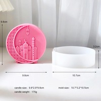 Moule en silicone en forme de croissant de lune islamique, style mosquée, kit de fabrication de bougies, savons et chocolats pour la décoration de la maison pendant le Ramadan, moule en forme de croissant arabe