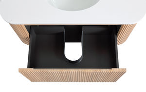 USA Free Shipping Customized Simple Design Wall Mount Bathroom <strong>Vanity</strong> Cabinets 90cm Round Bathroom Cabinet <strong>Vanity</strong> With Basin - Product Image 5