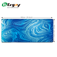 Grand tapis de souris de jeu coloré par sublimation personnalisée 900x400mm antidérapant en caoutchouc naturel avec bord cousu