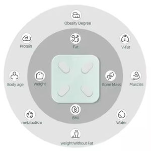 Báscula digital nueva para medir la grasa corporal, báscula doméstica para medir el contenido de agua, precisión Okok, 180 kg, funciona con pilas, báscula de regalo, tamaño grande - Product Image 4