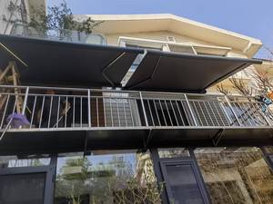 Auvent rétractable électrique à cassette intégrale en PVC super imperméable et anti-UV pour balcon, patio, jardin, café, terrasse, abri solaire - Product Image 3