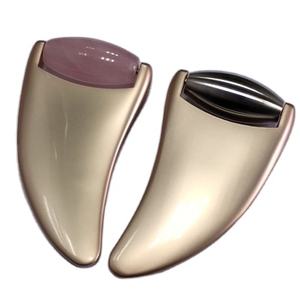 Private Label 3D Jade Roller Set Gua Sha Facial Rose Quartz Crystal <b>Massager</b> Pink <b>for</b> <b>Face</b> - Product Image 1