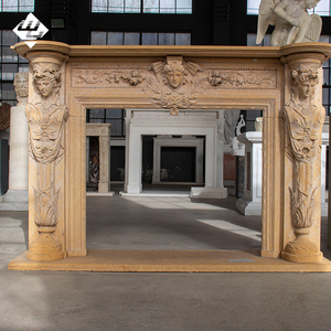 ประติมากรรมหินตกแต่งเตาผิงขนาดเท่าของจริง งานแกะสลักด้วยมือ ดีไซน์ทันสมัย คุณภาพสูง ขายดี - Product Image 5