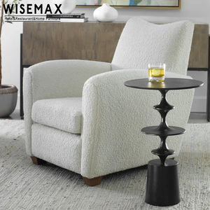 WISEMAX FURNITURE Tavolino <span class=keywords><strong>da</strong></span> Salotto dal <span class=keywords><strong>Design</strong></span> Moderno, Tavolo Rotondo in Fibra di Vetro per Caffè e Tè, per Hotel, Ufficio, Ristorante, Villa - Product Image 2