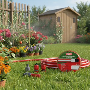 Avvolgitubo da Giardino VALEX 15 Metri 1/2" in PVC con Raccordi e Ugello Modello VAL1105656 #   Prodotto in Italia per l'Irrigazione - Product Image 3