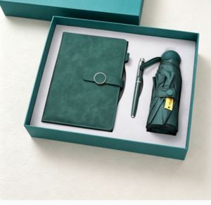 2026 Business Gift Office Stationery Pu Leather Hardcover Journal Notebook With Umbrella and Pen Set - Product Image 5