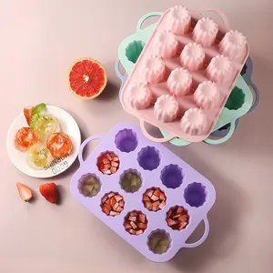 Offre Spéciale 12 pièces Silicone pouding gelée moule dentelle petit cylindre Corolli moule ménage Mousse gâteau Silicone moule