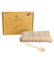 Cuillères en bois de marque BOFA, style contemporain, écologiques, biodégradables, pour servir le thé, le café, la restauration, les fêtes