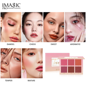 <span class=keywords><strong>Palette</strong></span> de fards à joues IMAGIC, haute pigmentation, 6 couleurs, vente en gros, prix bas, fournisseur de cosmétiques, livraison directe pour la revente - Product Image 5