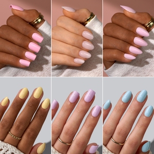 Spring Summer Extra Short Oval False Fake <strong>Nails</strong> Wholesale Soft <strong>Gel</strong> <strong>Pastel</strong> Solid Color <strong>Pink</strong> Artificial Press on <strong>Nails</strong> with Glue - Product Image 3