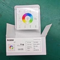 Controlador de panel táctil montado en la pared T14 5A * 4CH 20A 4 canales de salida LED RGBW controlador 2,4 GHz RF inalámbrico atenuador interruptor de encendido y apagado