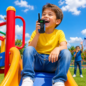 Walkie-talkie per Bambini 0.5W Banda Aerea Portata 5 <span class=keywords><strong>Chilometri</strong></span> 22 Canali 1000mAh Porta di Ricarica Type-C Funzione SOS Produzione di Fabbrica - Product Image 3