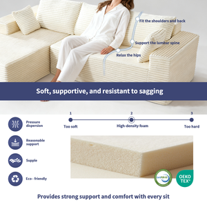 Mode Modular l-bentuk busa Corduroy <span class=keywords><strong>Sofa</strong></span> Modular bagian busa penuh warna Paket kedap udara spons terkompresi <span class=keywords><strong>Sofa</strong></span> - Product Image 4