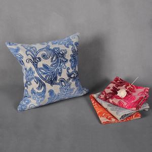 Housse de <span class=keywords><strong>coussin</strong></span> décorative pour siège, pour meubles d'extérieur, 26 styles, bleu et blanc, housse de remplacement, taie d'oreiller - Product Image 2