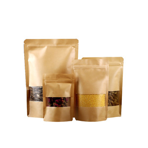 Zhihe Kraft Paper Stand Up Pouch 28 Mil Sealing Bag For Food And Grains Packaging - Product Image 2