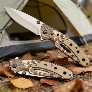 Navaja Plegable EDC de Acero Inoxidable OEM, Mango de Aluminio, para Supervivencia, Camping, Manualidades, Cortar Frutas y Cuerdas al Aire Libre - Product Image 1