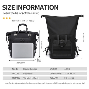 Vente en gros de petits sacs <span class=keywords><strong>porte</strong></span>-vélos personnalisés en tissu Oxford épais pour le cyclisme en plein air sac à bagages multi-poches de haute qualité - Product Image 3