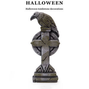 Set de Decoración de Halloween: <span class=keywords><strong>Cuervo</strong></span> Gigante, Cruz, Lápida, Casa Embrujada, Parque de Atracciones, Cementerio Espeluznante - Product Image 2