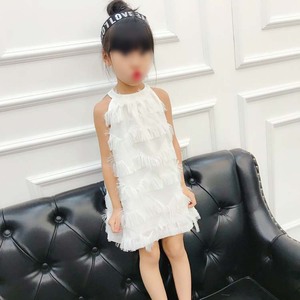 Robes d'été sans manches à bretelles et pompons pour bébés filles, style gâteau, vêtements pour enfants, robe douce pour filles pour les fêtes - Product Image 4