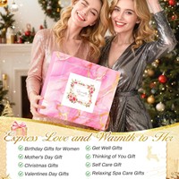 Coffret de soins attentionnels pour femmes, ensemble cadeau de soins personnels avec couverture, gobelet, bougie et accessoires de spa
