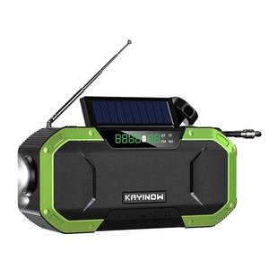 Brújula recargable solar BT Radion altavoz TF mosquetón manivela 5000mAh WB NOAA AM FM Radio para bicicletas motocicletas - Product Image 1