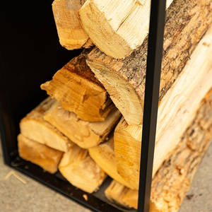 JH-Mech Multi-funzionale facile installazione ad alta capacità contemporanea in acciaio al carbonio nero cremagliera per legna da ardere montata a <span class=keywords><strong>parete</strong></span> - Product Image 4