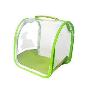 Accesorios para reptiles NOMOY PET, nueva bolsa de mariposa de jaula de insectos de plástico portátil transparente, verde, alta, 2017