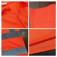 Polo personnalisé pour homme à séchage rapide, réfléchissant, à manches courtes, uniforme, fluorescent, haute visibilité, vêtements de travail