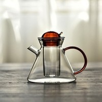 Ensemble de théière et cafetière transparente épaissie de style nordique danois pour la maison, idéale pour les infusions et le café