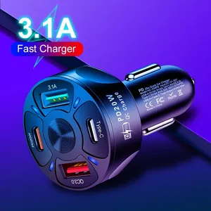 Adaptador de cargador de coche de salida <span class=keywords><strong>USB</strong></span> <span class=keywords><strong>C</strong></span> dual Carga rápida <span class=keywords><strong>USB</strong></span> PD QC3.0 Tipo-<span class=keywords><strong>C</strong></span> Salida de 15W para iPhone para Samsung para cargador de teléfono - Product Image 2