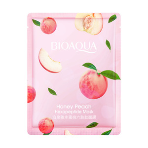 Masque BIOAQUA en marque propre pour les soins de la peau, masque hydratant à la pêche biologique, masque de beauté pour le visage - Product Image 1