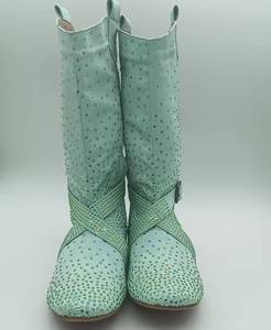 รองเท้าเต้นรำ Evkoodance แบบนิ่ม ส้นเตี้ย 1.5 ซม. หนังกลับเทียมสั่งทำได้ สำหรับเต้นบอ<span class=keywords><strong>ล</strong></span>รูม/<span class=keywords><strong>ล</strong></span>ะติน/แจ๊ส/<span class=keywords><strong>ซั</strong></span><span class=keywords><strong>ล</strong></span>ซ่า สำหรับผู้หญิง <span class=keywords><strong>สี</strong></span>เขียว ไซส์ US4-12 ขายดี - Product Image 3