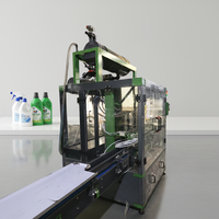 Ligne de production entièrement automatique haute vitesse pour le remplissage, le bouchage et l'étiquetage de produits de blanchiment 1L/5L/10L, 4 têtes, anti-corrosion