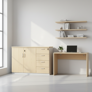 <span class=keywords><strong>Meuble</strong></span> <span class=keywords><strong>de</strong></span> rangement <span class=keywords><strong>de</strong></span> bureau moderne modulaire grande capacité, unité <span class=keywords><strong>de</strong></span> classement à quatre niveaux, étagères en bois, idéal pour l'école, la maison, l'hôtel - Product Image 2