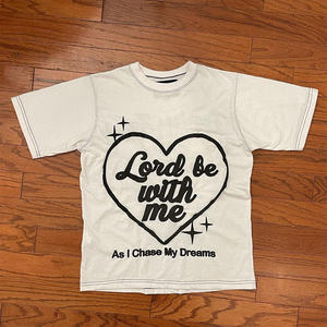 Haute qualité personnaliser impression 100% coton lourd t-shirt Street Wear unisexe Boxy Fit T-shirts - Product Image 1