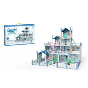 <span class=keywords><strong>Maison</strong></span> <span class=keywords><strong>de</strong></span> poupée à assembler soi-même, villa bleue, jouets, vente chaude - Product Image 6