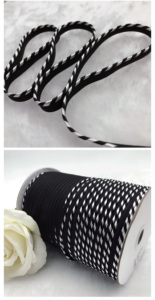 Cordoncino Intrecciato <span class=keywords><strong>a</strong></span> <span class=keywords><strong>Righe</strong></span> in Poliestere 100% da 3mm per Borse e Indumenti - Product Image 6