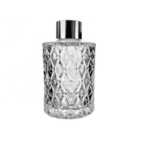 Verre diffuseur d'arôme en verre bouteille avec bâtons désodorisant parfum en verre