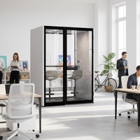 Cabine de réunion insonorisée moderne Comine pour deux personnes avec conception acoustique face à face pour bureau, hôtel, entrepôt et école