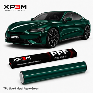 XP3M Liquid Metal Agate Green Liquid Metal Gloss TPU Color PPF Car Wrap Vinyl 7.5 Mil Self Healing Anti Scratch Anti Yellowing - Product Image 1