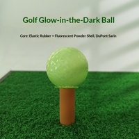 Balle de golf lumineuse - Balle de golf en caoutchouc qui brille dans le noir pour une utilisation nocturne