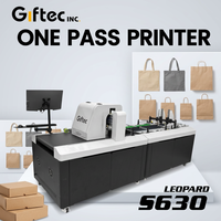 Giftec Nouvelle Machine d'impression jet d'encre automatique améliorée pour sacs en papier et pochettes, impression en un seul passage, largeur 600 mm, tête A3 1200 dpi, pour sacs à emporter et sacs alimentaires