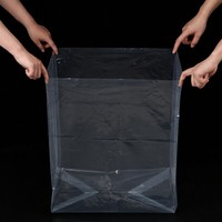 Sac d'emballage en plastique transparent LDPE à fond carré, refermable, robuste et imperméable, sur mesure, pour meubles et appareils électroménagers, vente en gros