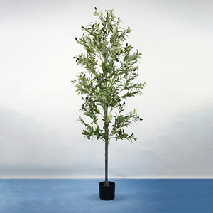 <span class=keywords><strong>Arbre</strong></span> d'olivier artificiel réaliste de 180 cm, 4 sections détachables, avec fruits, pour une décoration de style méditerranéen - Product Image 1